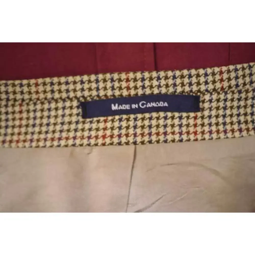 RALPH LAUREN CHAPS Mens Wool Houndstooth SPORTS COAT Blazer JACKET 42R